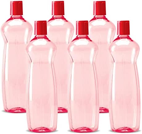 הנס מוצר לחיות מחמד בקבוקי מים, 1 ליטר כל, סט של 6, אדום / דליפת הוכחה / משרד בקבוק / חדר כושר בקבוק | בית | מטבח / נסיעות בקבוק / טיולים |טיול בקבוק /